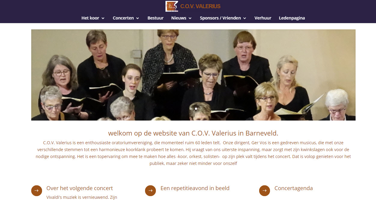 Nieuwe website Valerius